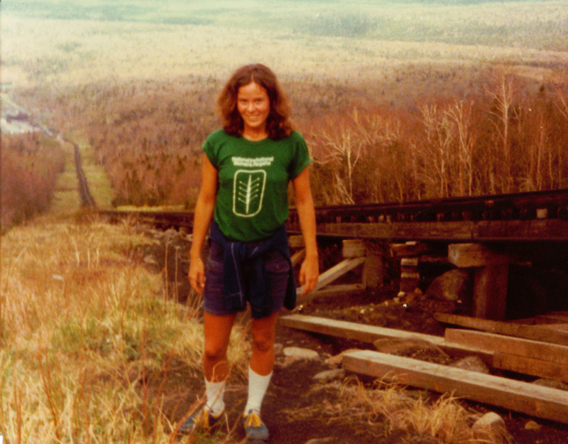 brenda hiking the cog railway 5-77