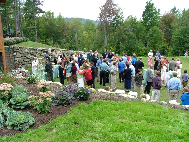 reception in front of house